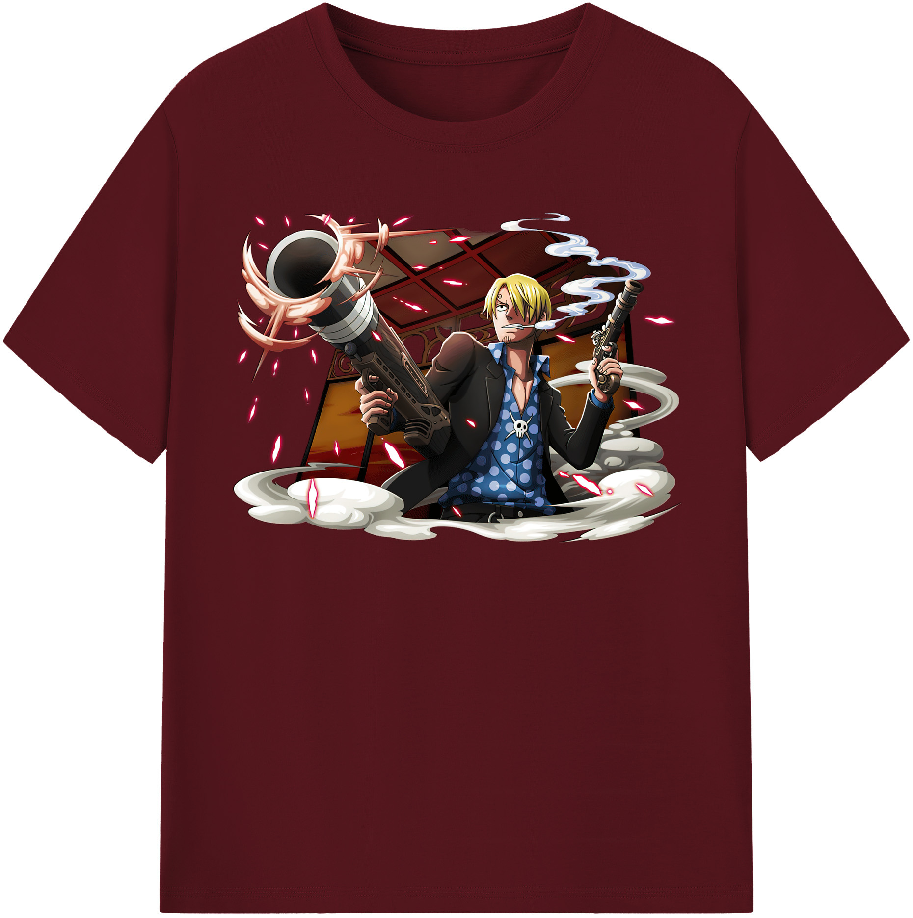 ワンピース サンジ ONE PIECE Sanji 綿100％半袖Tシャツ（フロントプリント）